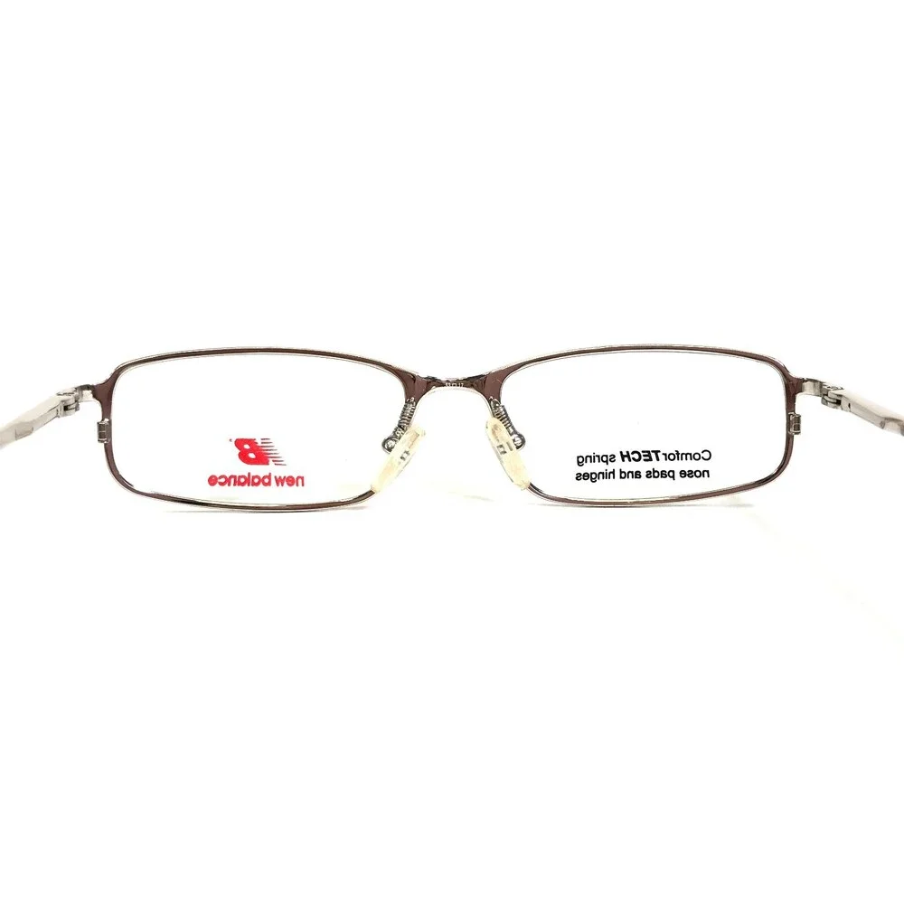 New Balance Eyeglasses Frames NB 353-2 Brown Silver Rectangular 53-17-135